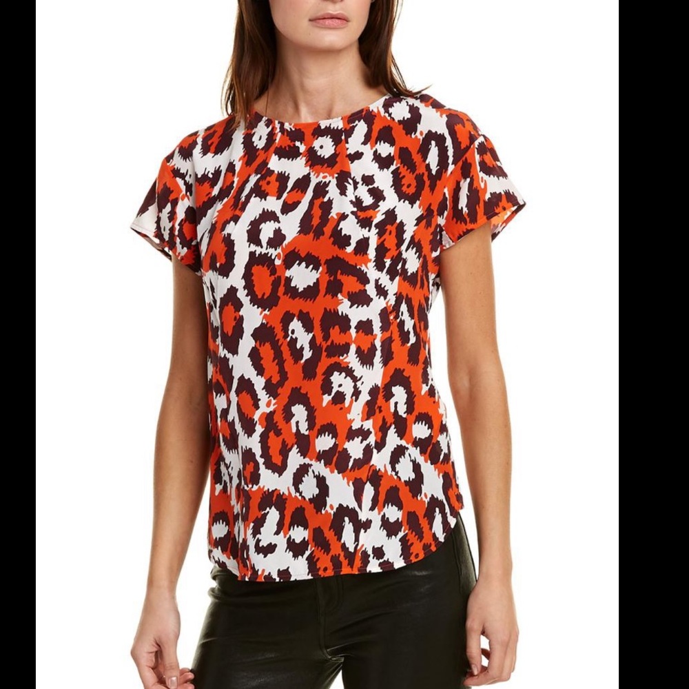 ❌SOLD ❌ DVF Nellie Tee Spicy Orange Leaf